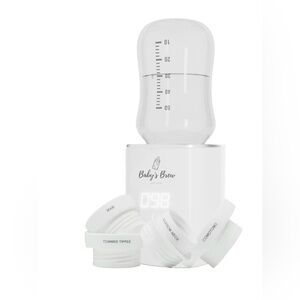 White Electric Bottle Warmer with Adapter Set